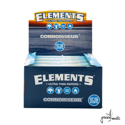 ELEMENTS - Connoisseur | KS Slim Papers + Tips | VE=24Stk